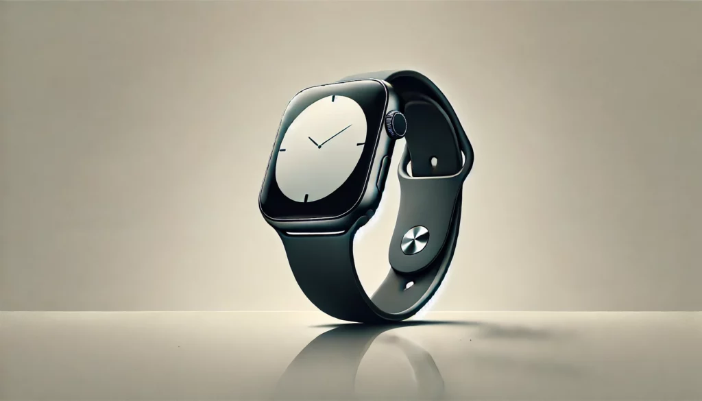 smartwatch van Apple met plastieken bandjes